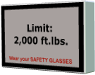 Limit: 2,000 ft.lbs. Wear your SAFETY GLASSES